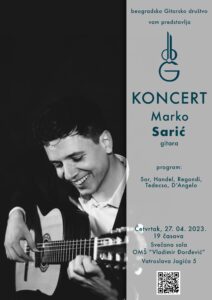 Read more about the article bGd | KONCERT Marko Sarić, gitara